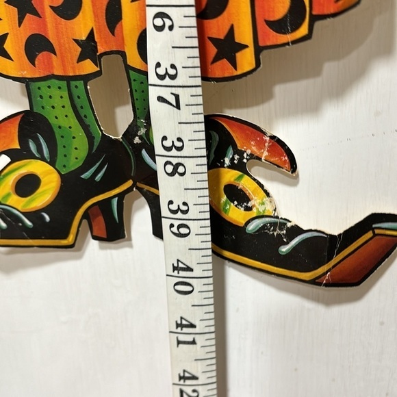Vintage Halloween 1988 Beistle 40" Die Cut Jointed Hinged Witch Decoration - Picture 16 of 17
